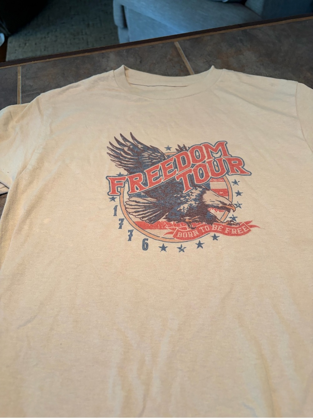 USA Freedom Tour 1776 Graphic Tee - Cream
